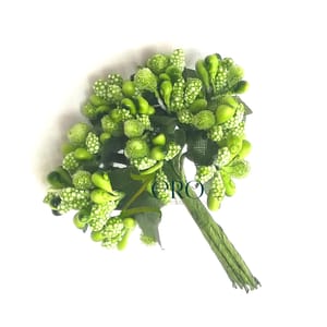 Bunch of 12 Pcs Two Tone Pollan - Green