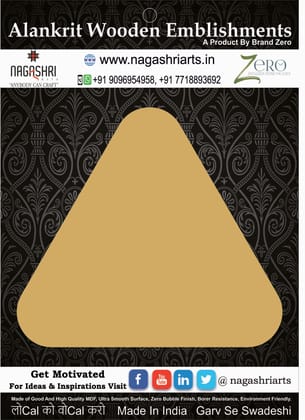 Brand Zero MDF Triangle Plaques Round Corner - Select Your Preference Of Size & Thickness Brand Zero MDF Triangle Plaques Round Corner - Select Your Preference Of Size & Thickness