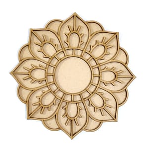Brand Zero Double Layer MDF Rangoli Base - Design 1029 - Select Your Preference Of Size & Thickness