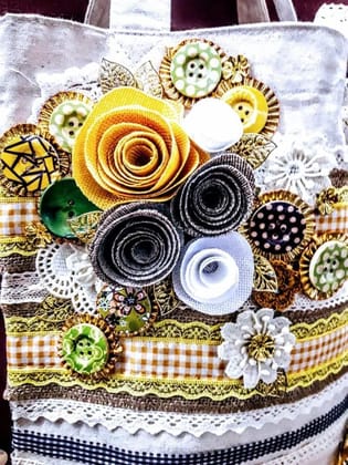 Natural Jute Burlap Mesh Fabric Sheet Roll -  19 Inches By 197 Inches - Royal Blue Color