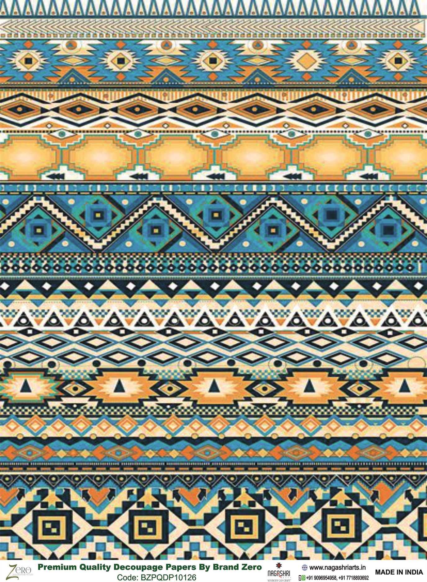 Brand Zero Premium Quality Decoupage Paper Pack of Two - Design Code: BZPQDP10126