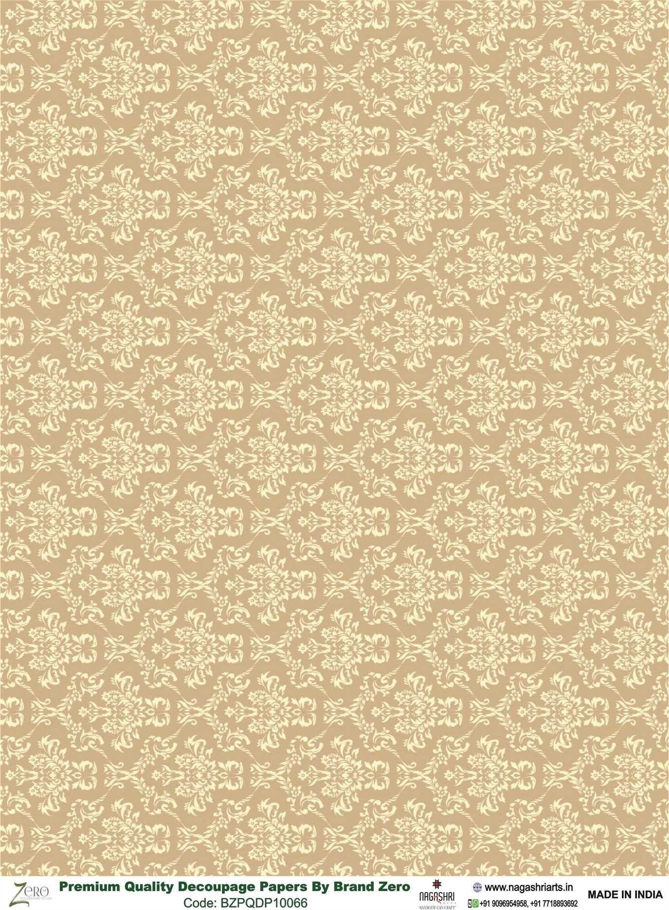 Brand Zero Premium Quality Decoupage Paper Pack of Two - Design Code: BZPQDP10066