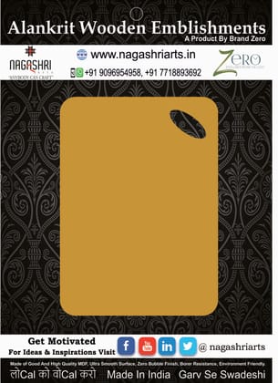 Brand Zero MDF Chopping Board Design 107 - Select Your Preference Of Size & Thickness