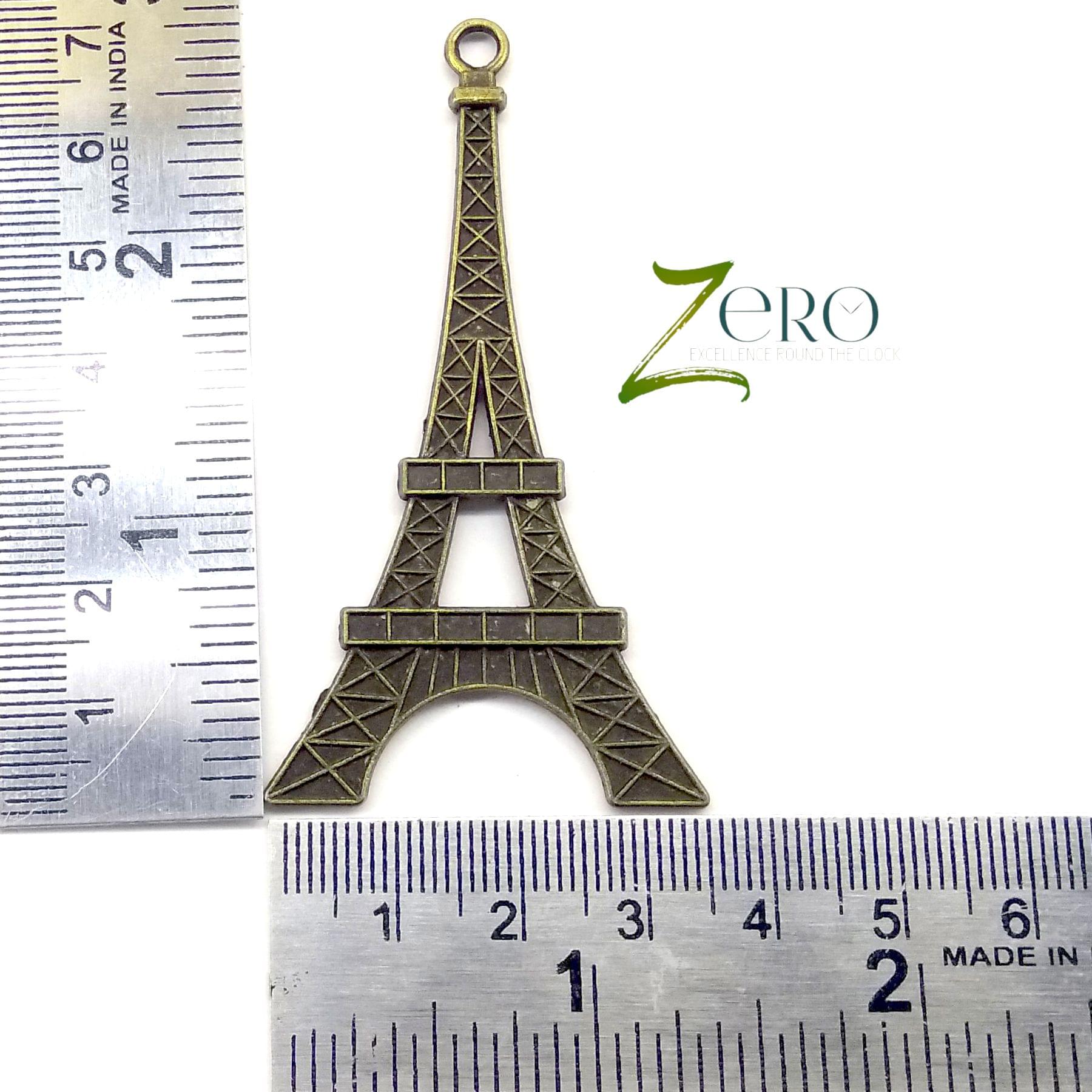 Brand Zero Metal Charms - Eiffel Tower Pack of 1 Pcs - 36mm*70mm - Sparkling Deal For The Day