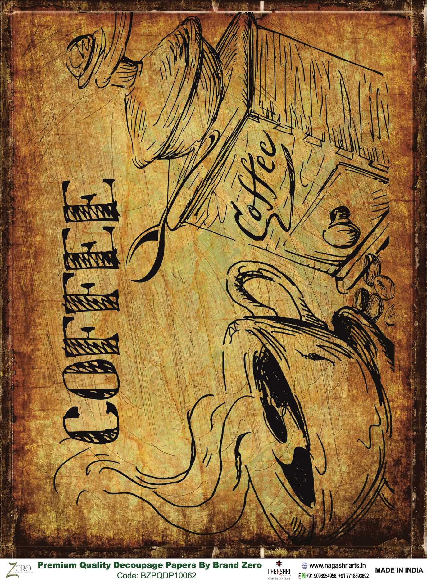 Brand Zero Premium Quality Decoupage Paper Pack of Two - Design Code: BZPQDP10062