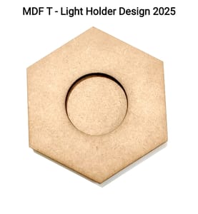 Brand Zero MDF Tea Light Holder Double Layer - Design BZMDFTEALHDDL2025