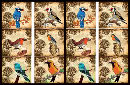 Brand Zero Luxury Speciality Decoupage Paper - Birds Paradise 1 Tiles