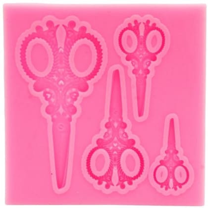 Silicon Mould - Antique Scissors Of Four Sizes Design 25
