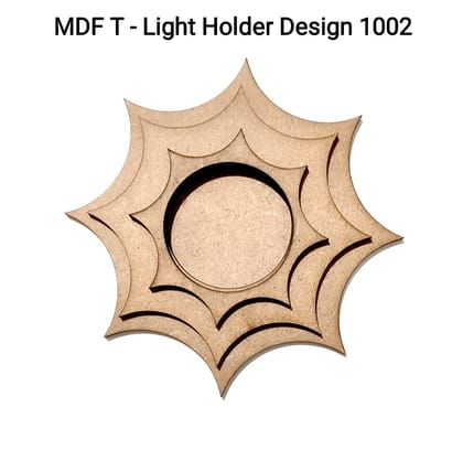 Brand Zero MDF Tea Light Holder Triple Layer - Design BZMDFTEALHDTL1002