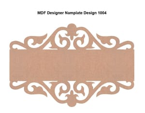 Brand Zero MDF Designer Name Plate Base - Design 1004 - Select Your Preference Of Size & Thickness