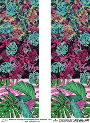Brand Zero Premium Quality Decoupage Paper Pack of Two - Design Code: BZPQDP10302