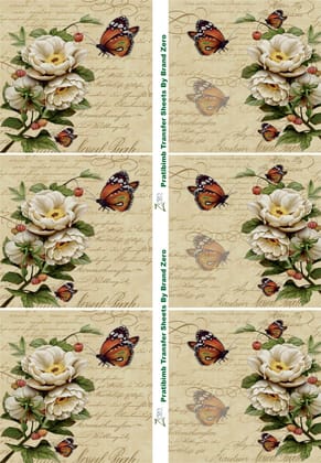 Brand Zero Pratibimb Transfer Sheets - Vintage Floral