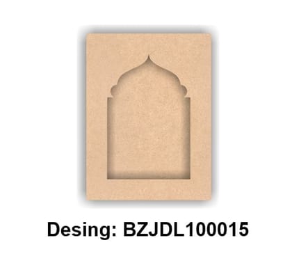 Brand Zero Plain MDF Diy Jharokha Bases Double Layer -  Design BZJDL10015 - Select Your Preference Of Size & Thickness