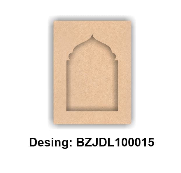Brand Zero Plain MDF Diy Jharokha Bases Double Layer -  Design BZJDL10015 - Select Your Preference Of Size & Thickness