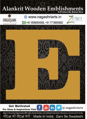 Brand Zero Alphabets, Numbers, Monograms - Upper Case E - CLBBT Font - Select Your Preference