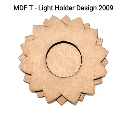 Brand Zero MDF Tea Light Holder Double Layer - Design BZMDFTEALHDDL2009