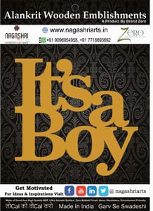 Brand Zero MDF Embellishment Its A Boy Option 3 - 2.5 mm Thick