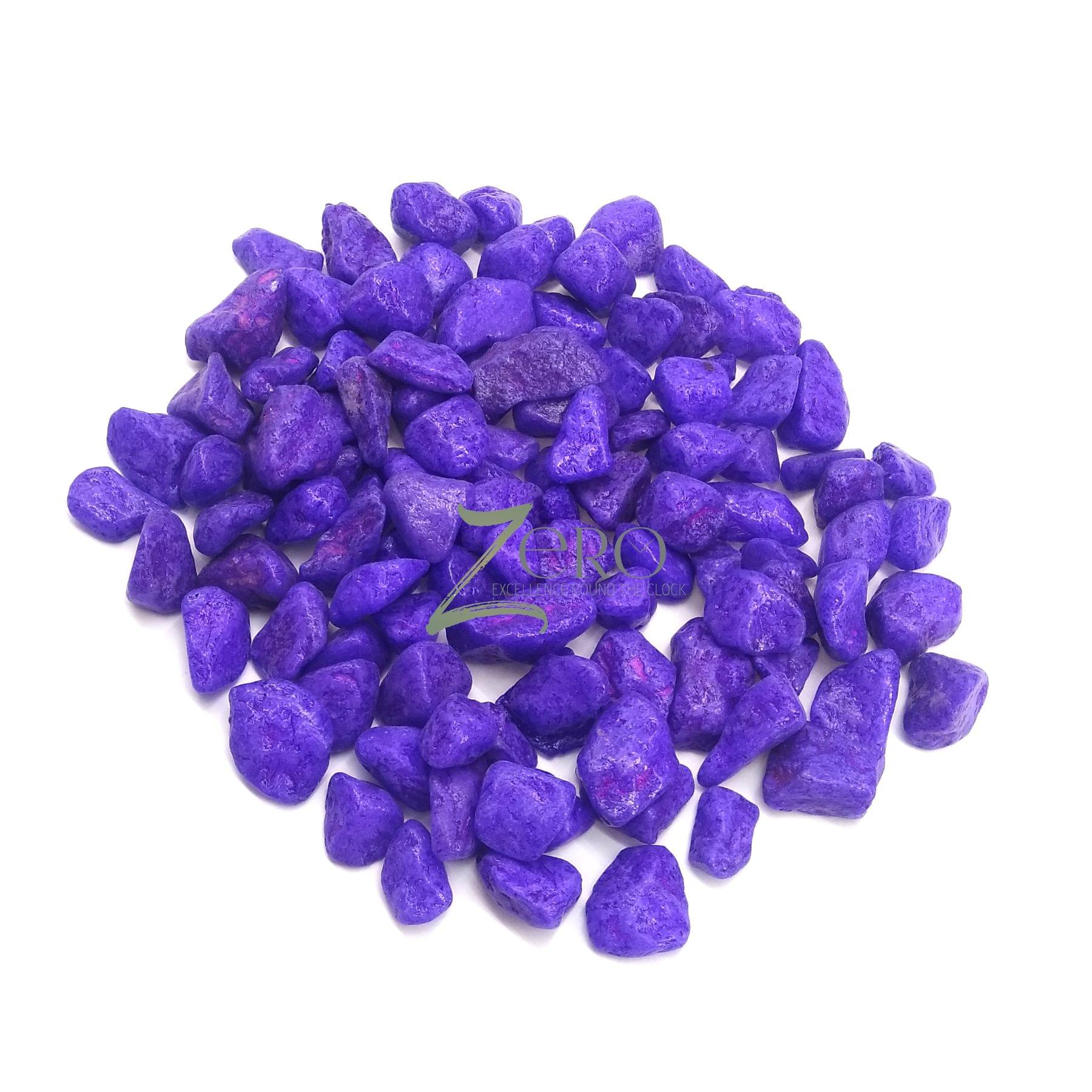 Brand Zero - Violet Color Pebbles Glossy Stones - 200 Gms