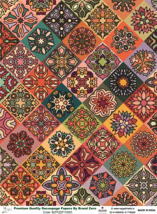 Brand Zero Premium Quality Decoupage Paper Pack of Two - Design Code: BZPQDP10063
