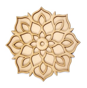 Brand Zero Double Layer MDF Rangoli Base - Design 1012 - Select Your Preference Of Size & Thickness