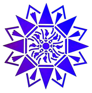 Imported Stencils- 5"*5"- Triangular Graphic Mandala Design Background
