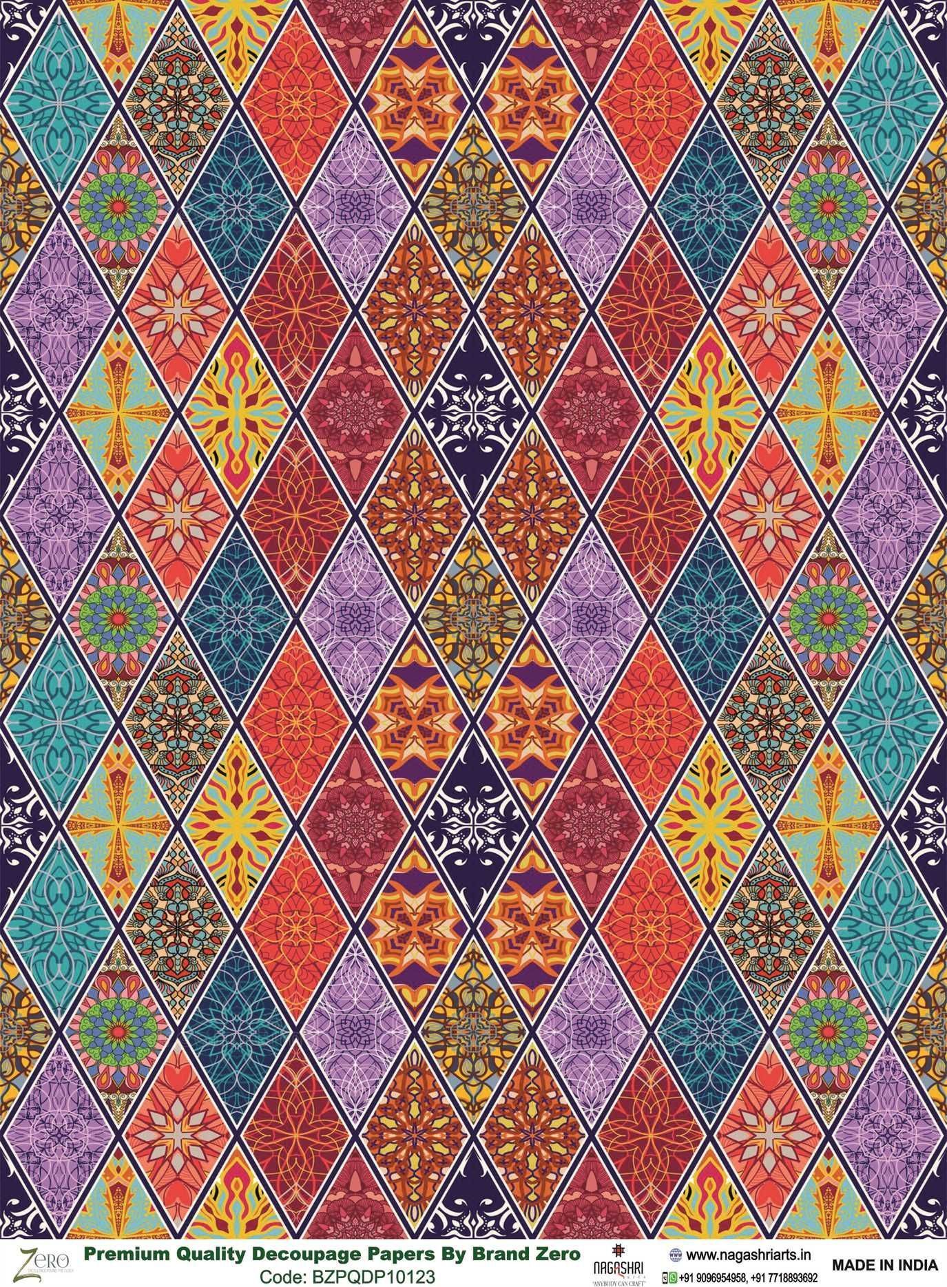 Brand Zero Premium Quality Decoupage Paper Pack of Two - Design Code: BZPQDP10123