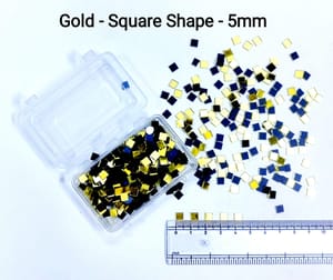 Gold Mirror Cutouts for Lippan Art - Square Shape - 5mm - Select Your Quantity