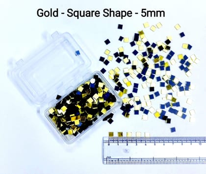 Gold Mirror Cutouts for Lippan Art - Square Shape - 5mm - Select Your Quantity Gold Mirror Cutouts for Lippan Art - Square Shape - 5mm - Select Your Quantity