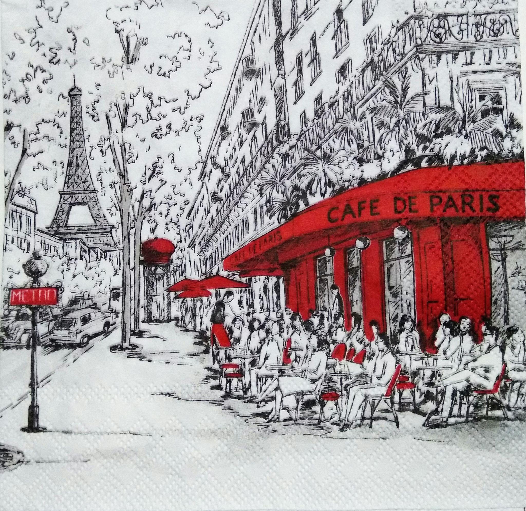 Decoupage Napkin / Tissue papers - 33cm by 33cm - Metro