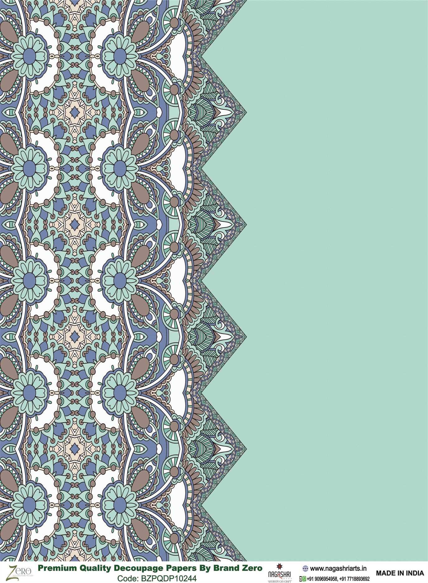 Brand Zero Premium Quality Decoupage Paper Pack of Two - Design Code: BZPQDP10244