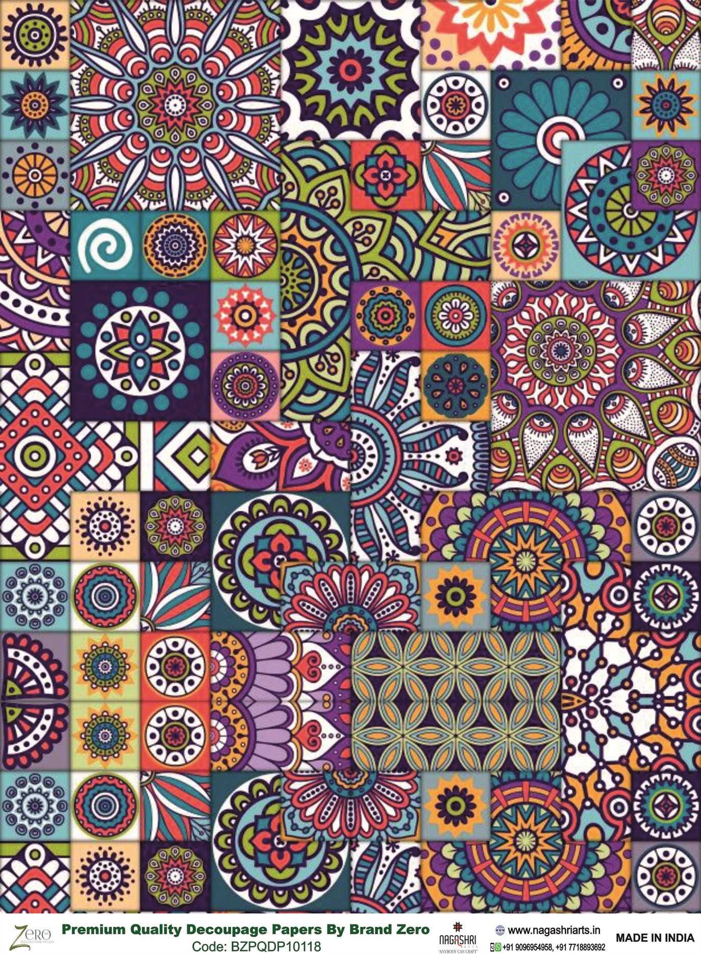 Brand Zero Premium Quality Decoupage Paper Pack of Two - Design Code: BZPQDP10118