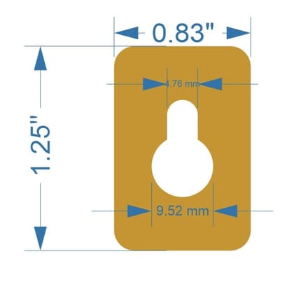 Brand Zero MDF Hooks Design 1 - Size 1.25 Inches Height