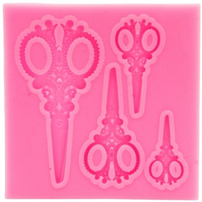 Silicon Mould - Antique Scissors Of Four Sizes Design 25