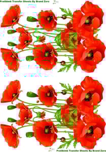 Brand Zero Pratibimb Transfer Sheets - Poppy Love 2