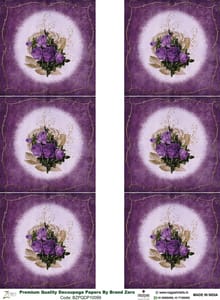 Brand Zero Premium Quality Decoupage Paper Pack of Two - Design Code: BZPQDP10099