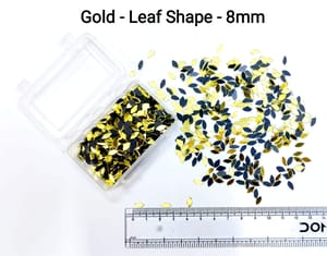 Gold Mirror Cutouts for Lippan Art - Leaf / Eye Shape - 8mm - Select Your Quantity