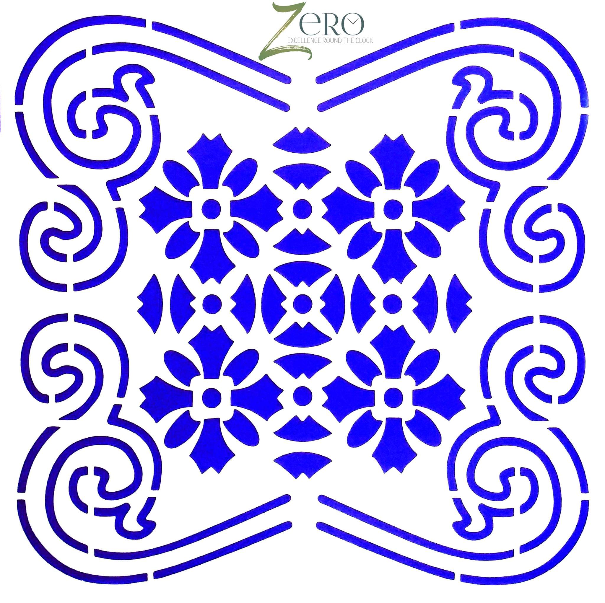Imported Stencils- 5"*5"- Floral With Boarders Pattern Background 2