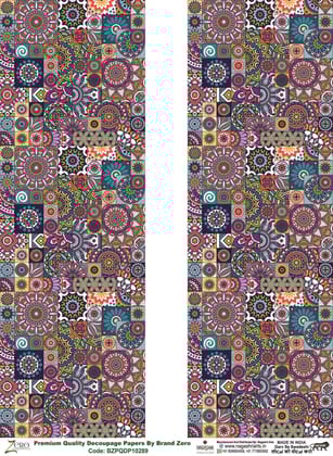 Brand Zero Premium Quality Decoupage Paper Pack of Two - Design Code: BZPQDP10289