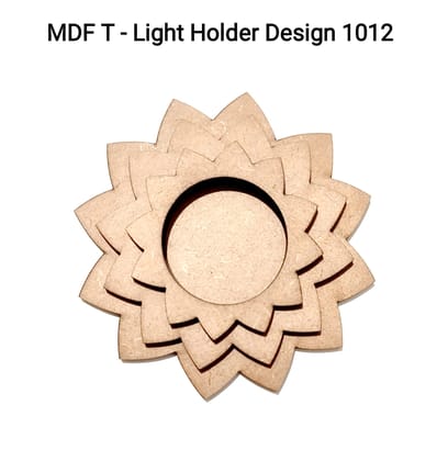 Brand Zero MDF Tea Light Holder Triple Layer - Design BZMDFTEALHDTL1012