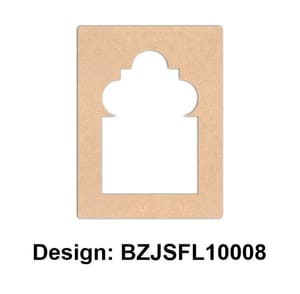 Brand Zero Plain MDF Diy Jharokha Base - Single Frame Layer - Design BZJSFL10008 - Select Your Preference Of Size & Thickness
