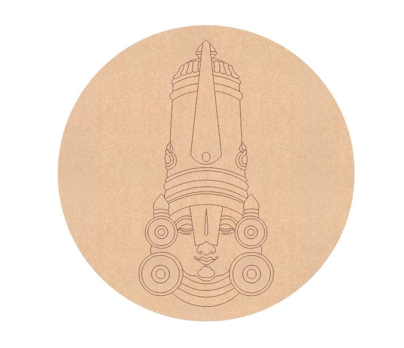 Brand Zero Pre Marked MDF Base - Tirupati Balaji Design 1 - Select Your Preference Of Size & Thickness