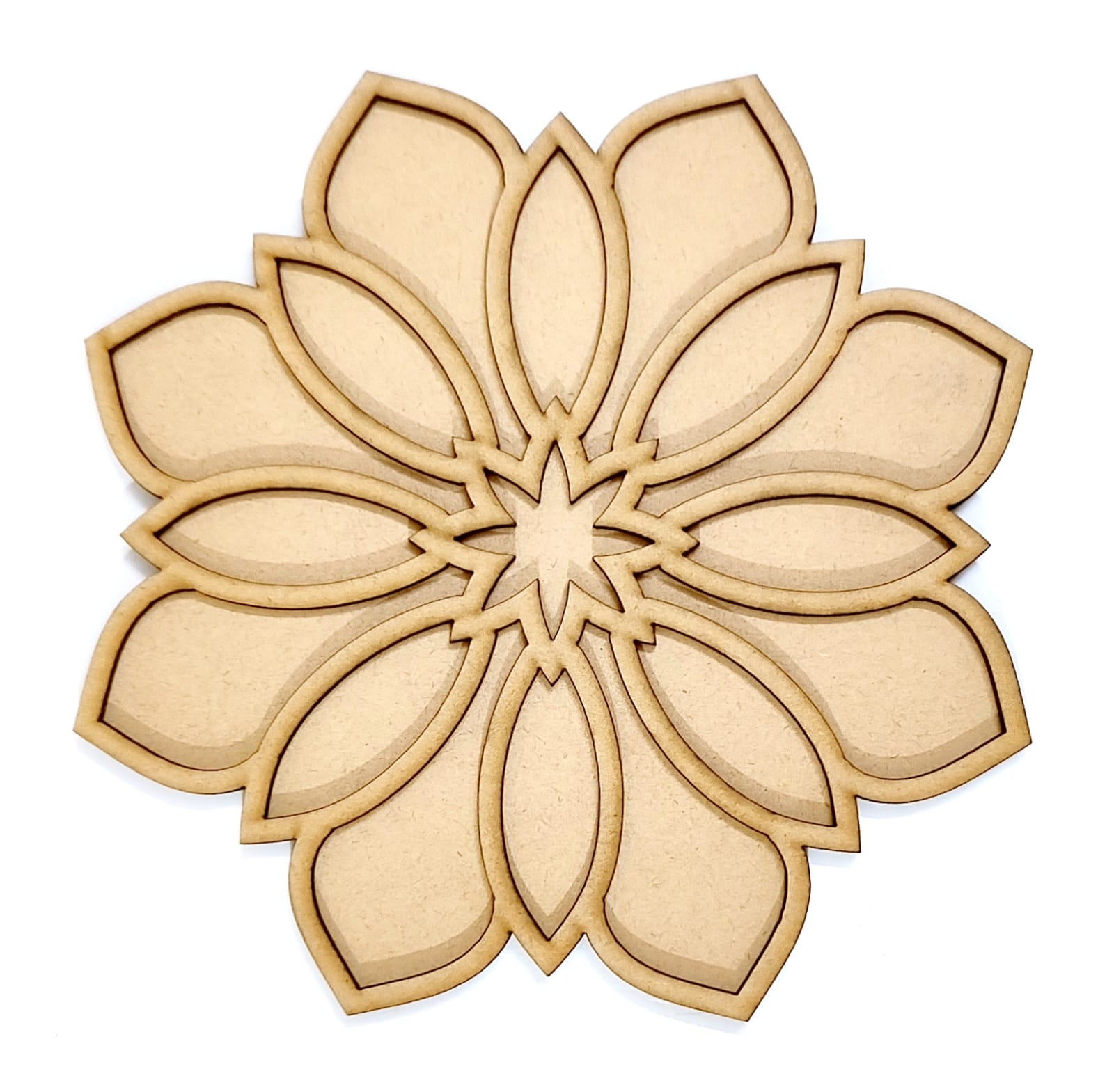 Brand Zero Double Layer MDF Rangoli Base - Design 1005 - Select Your Preference Of Size & Thickness