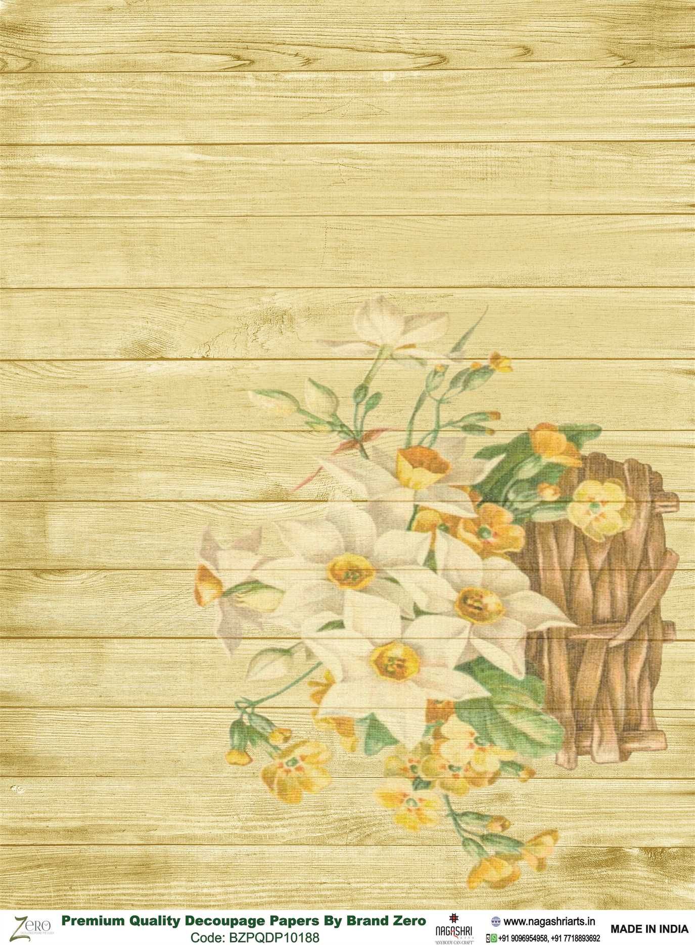 Brand Zero Premium Quality Decoupage Paper Pack of Two - Design Code: BZPQDP10188