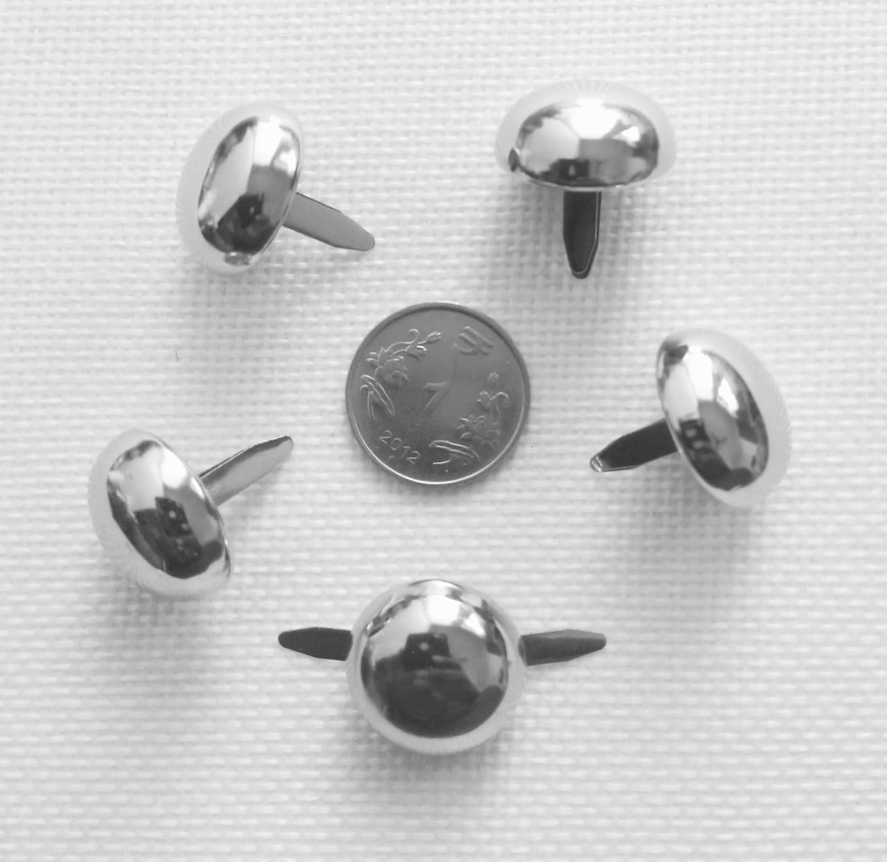 20 mm SS Chrome Finish Brads  - 5 pcs