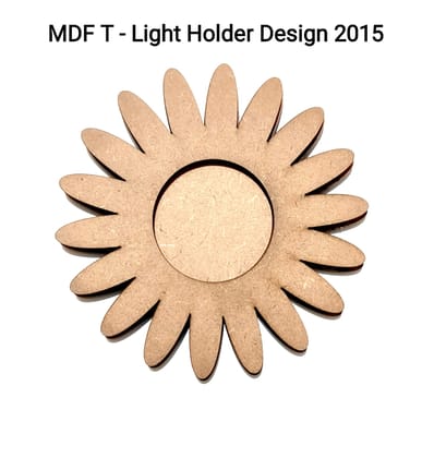 Brand Zero MDF Tea Light Holder Double Layer - Design BZMDFTEALHDDL2015