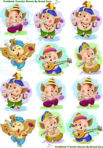 Brand Zero Pratibimb Transfer Sheets - Bal Ganesha