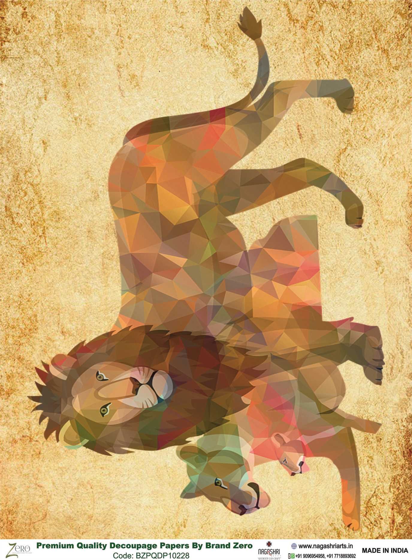 Brand Zero Premium Quality Decoupage Paper Pack of Two - Design Code: BZPQDP10228