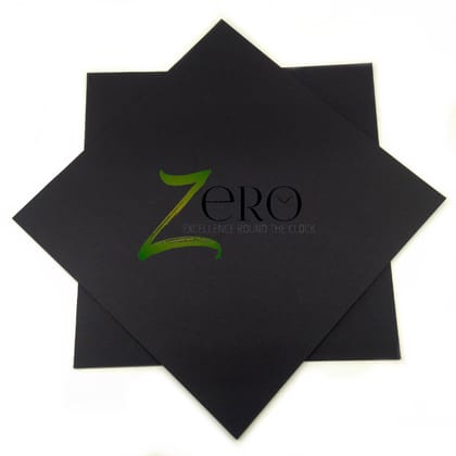 Brand Zero 250 Gsm Card Stock - 12 By 12 Inches Pack of 10 - Jet Black Colour