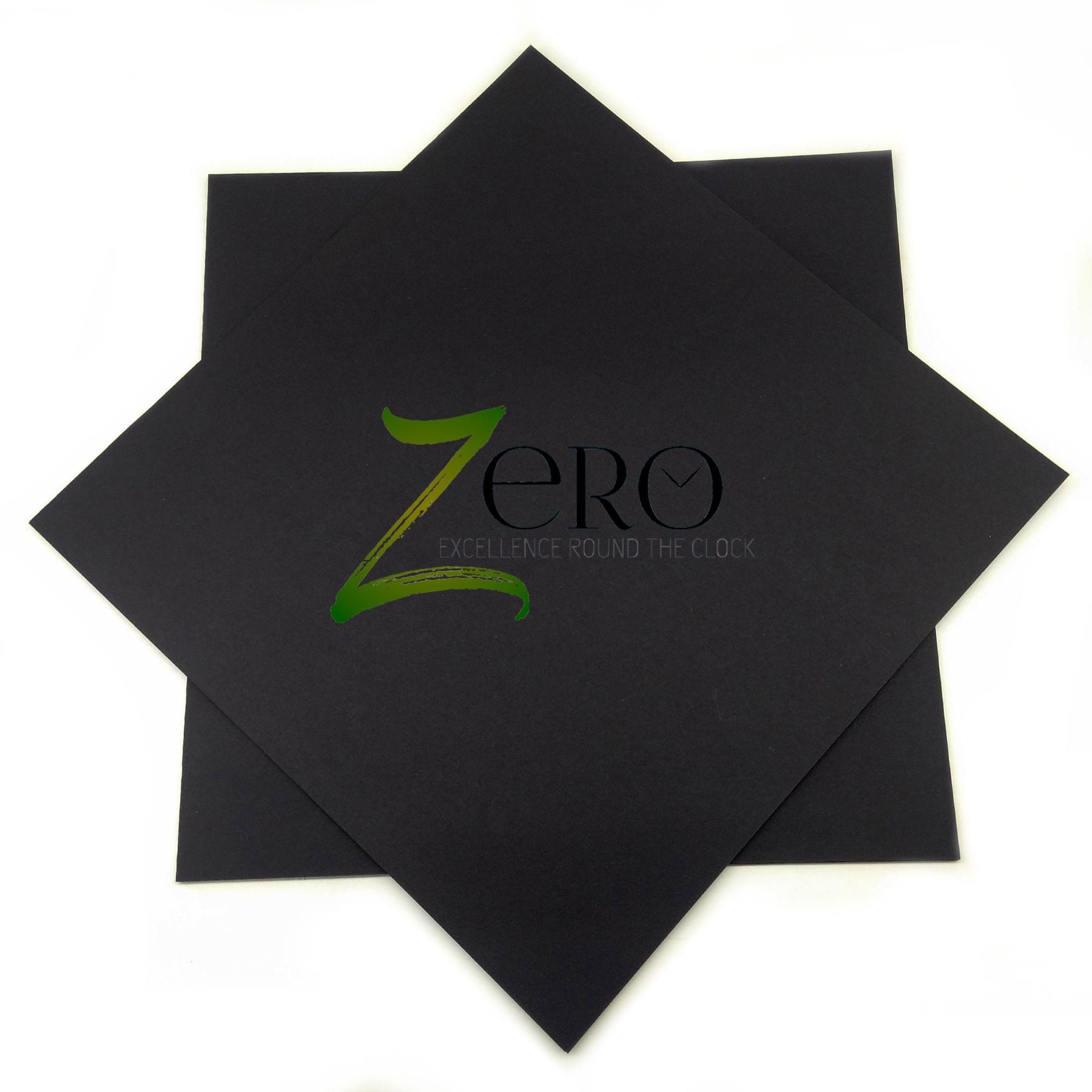 Brand Zero 250 Gsm Card Stock - 12 By 12 Inches Pack of 10 - Jet Black Colour