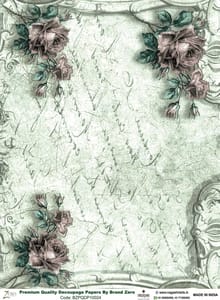 Brand Zero Premium Quality Decoupage Paper Pack of Two - Design Code: BZPQDP10024